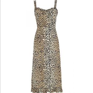 NWT! Faithfull the Brand Animal Print Midi Dress